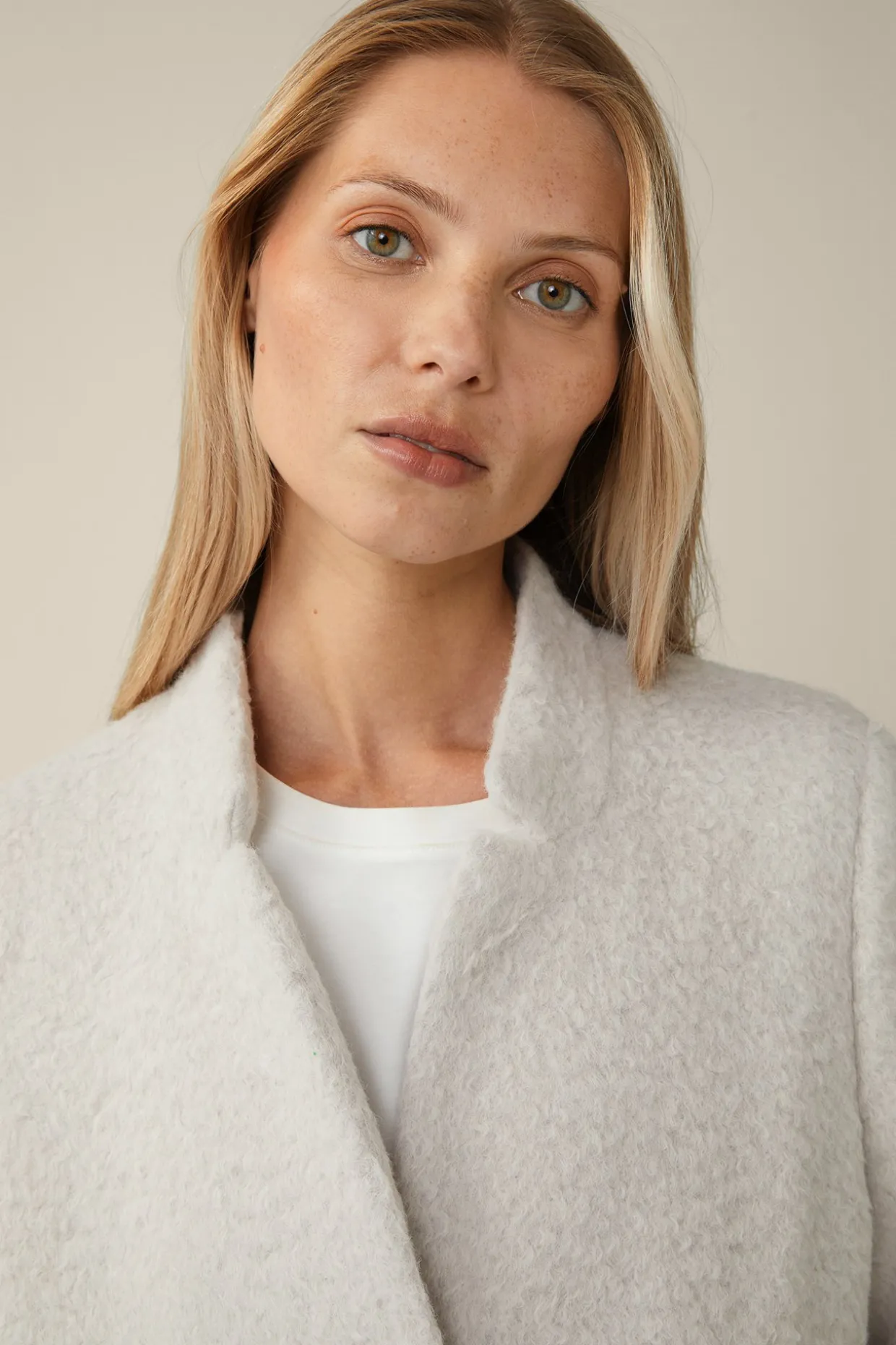 Alpaka-Wollmix-Eggshape-Mantel In