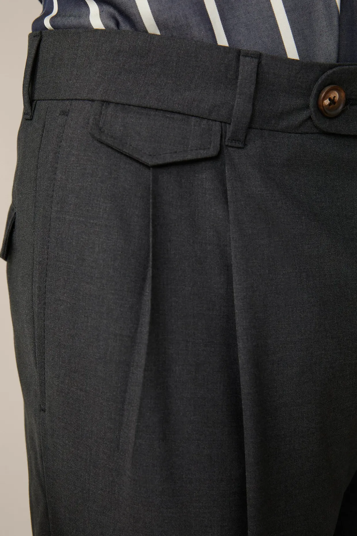 Baukasten-Hose Serpo Mit Bundfalte Und Umschlag In