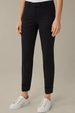 Baumwoll-Bi-Stretch-Chino Mit Umschlag In