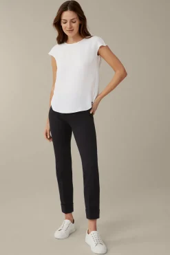 Baumwoll-Bi-Stretch-Chino Mit Umschlag In