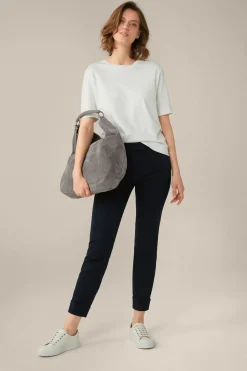 Baumwoll-Bi-Stretch-Chino Mit Umschlag In