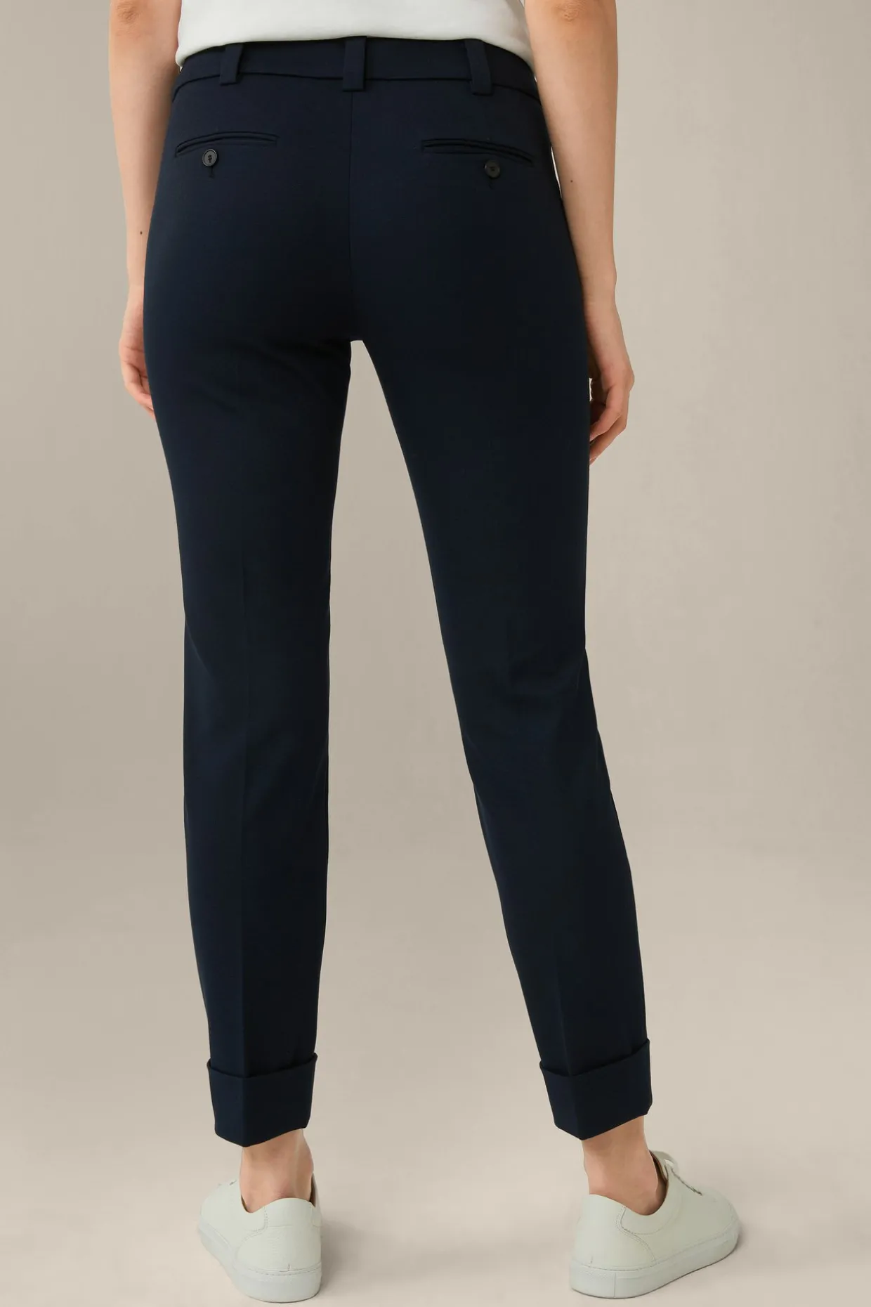 Baumwoll-Bi-Stretch-Chino Mit Umschlag In
