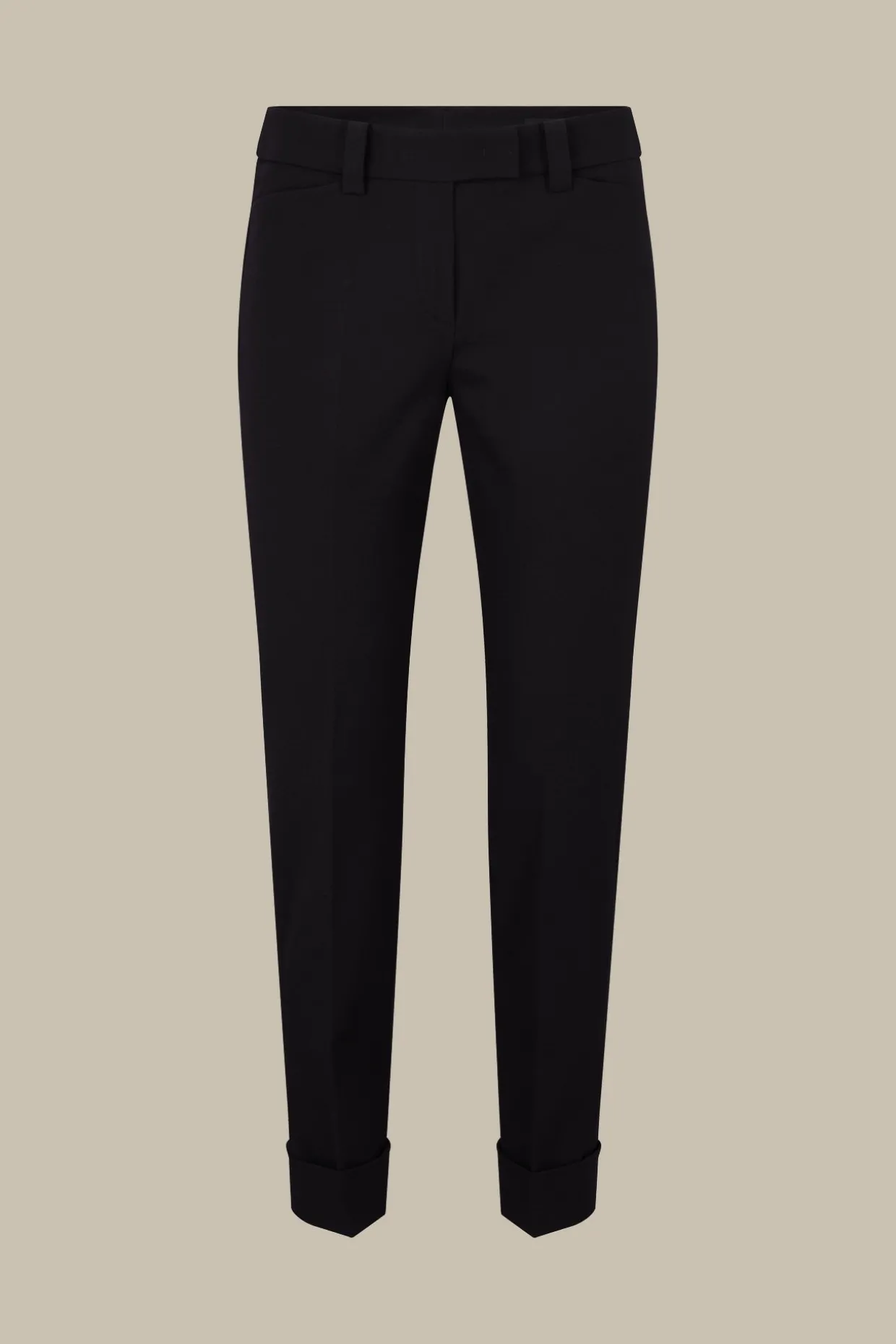 Baumwoll-Bi-Stretch-Chino Mit Umschlag In