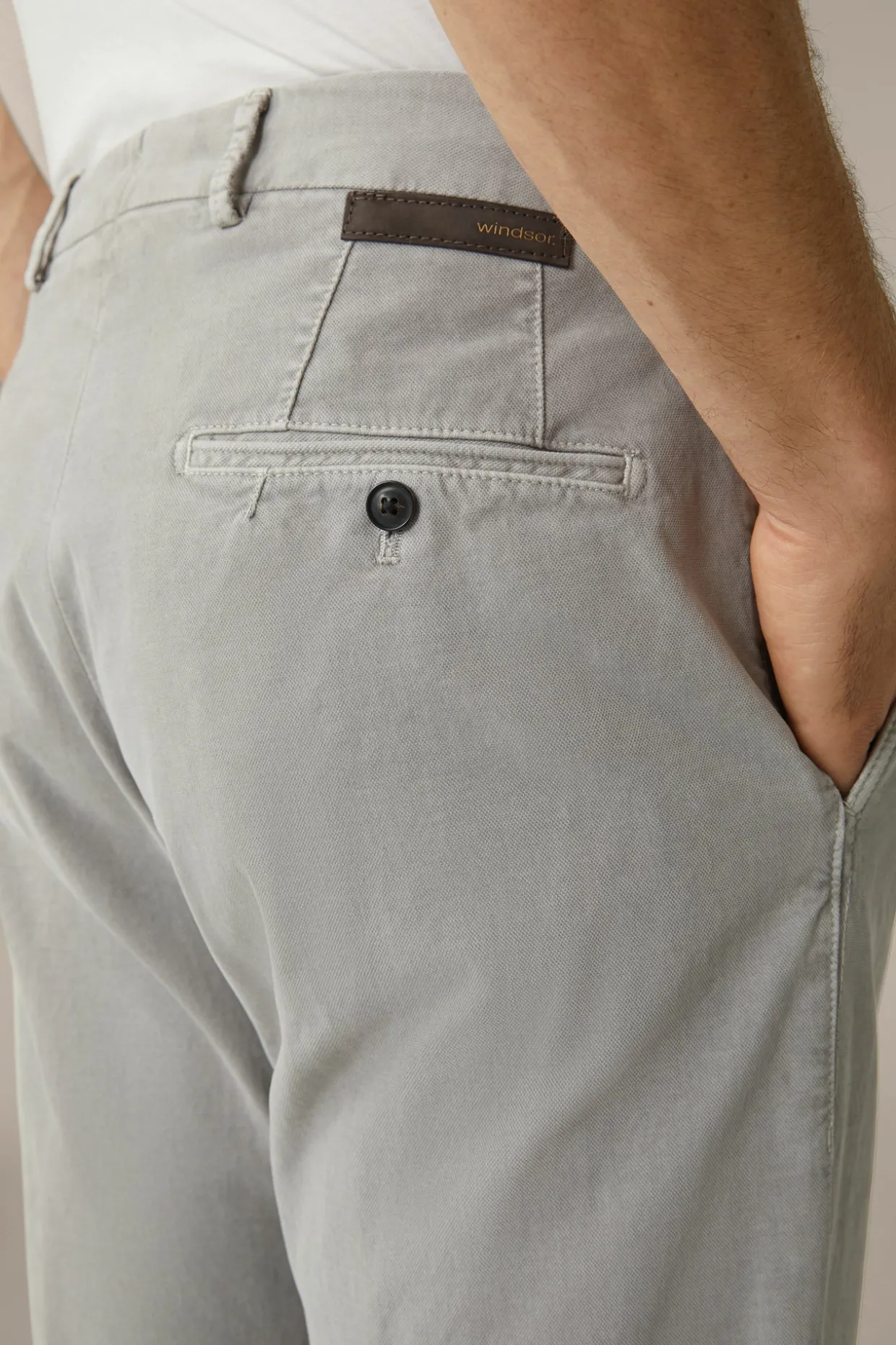 Baumwoll-Chino Cino Mit Struktur In