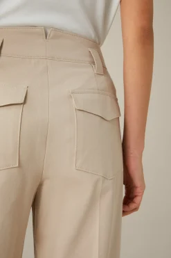Baumwoll-Gabardine-Marlene-Hose In