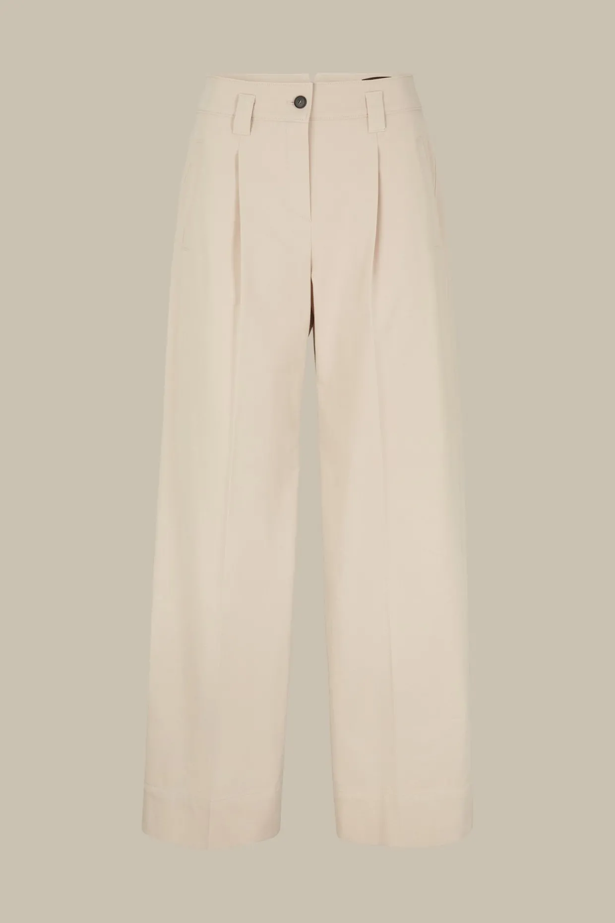 Baumwoll-Gabardine-Marlene-Hose In