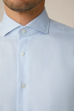 Baumwoll-Hemd Trivo In Hellblau-Weis Gestreift
