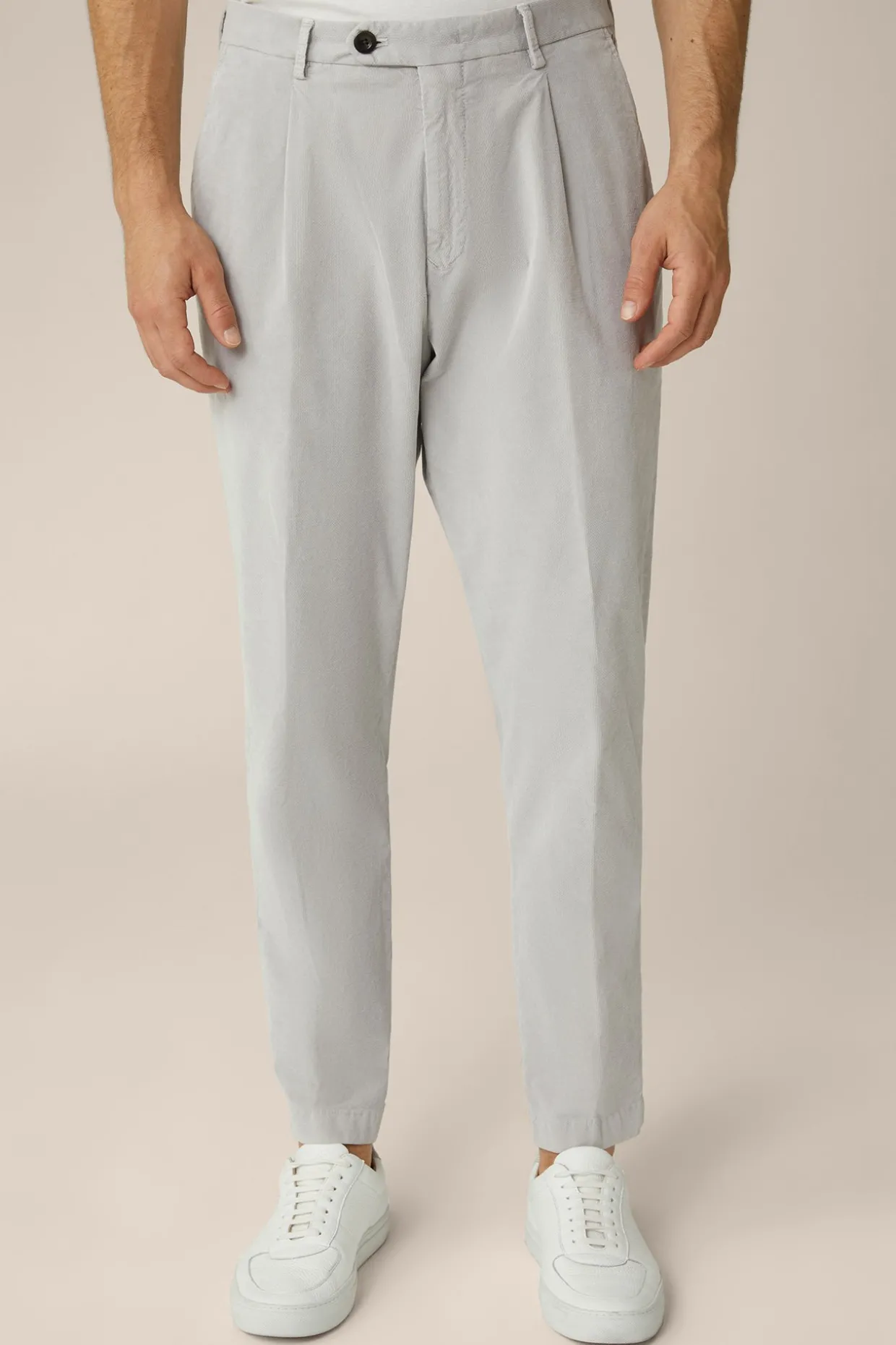 Baumwoll-Hose Flero Mit Bundfalte In