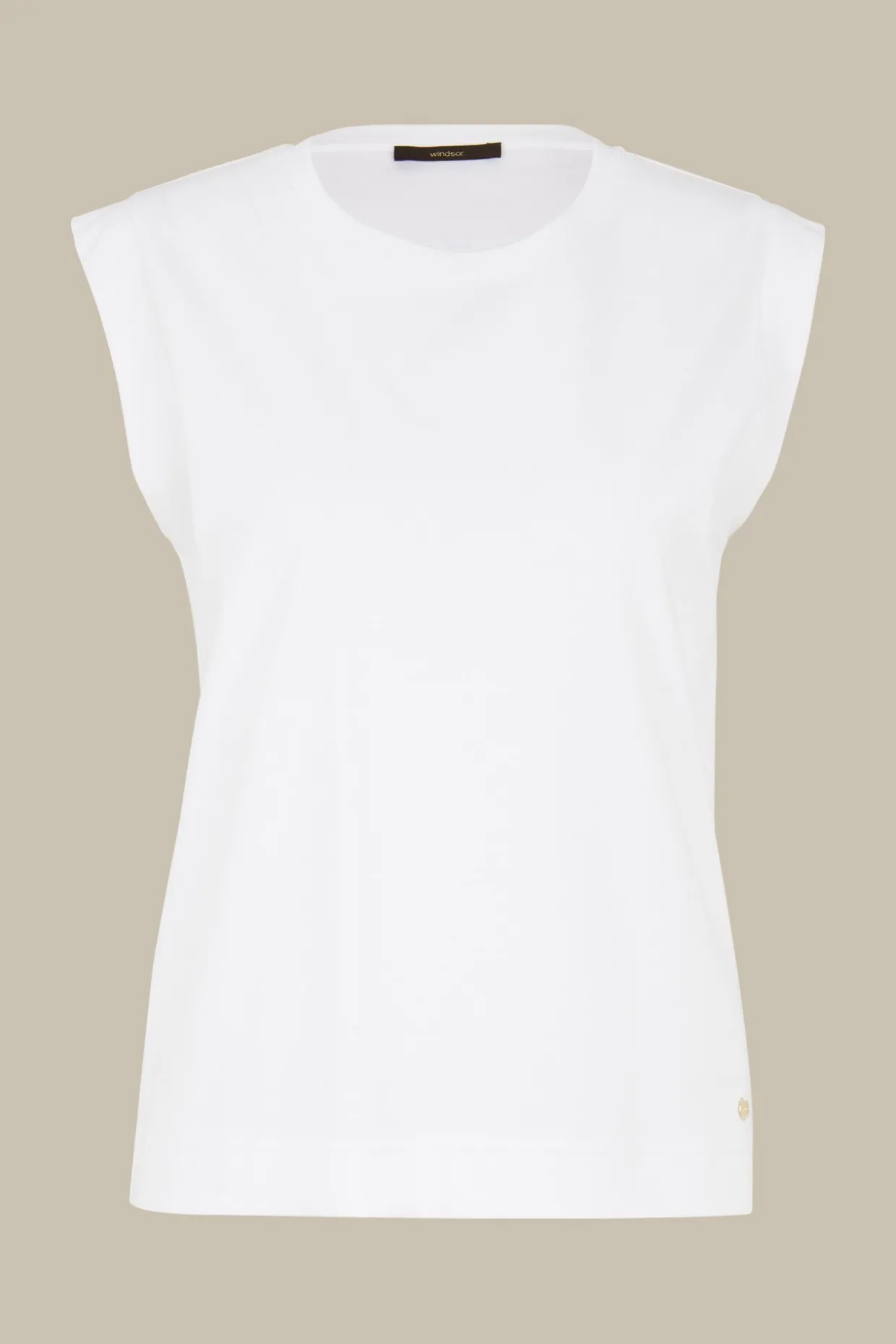 Baumwoll-Interlock-Shirt Ohne Arm In