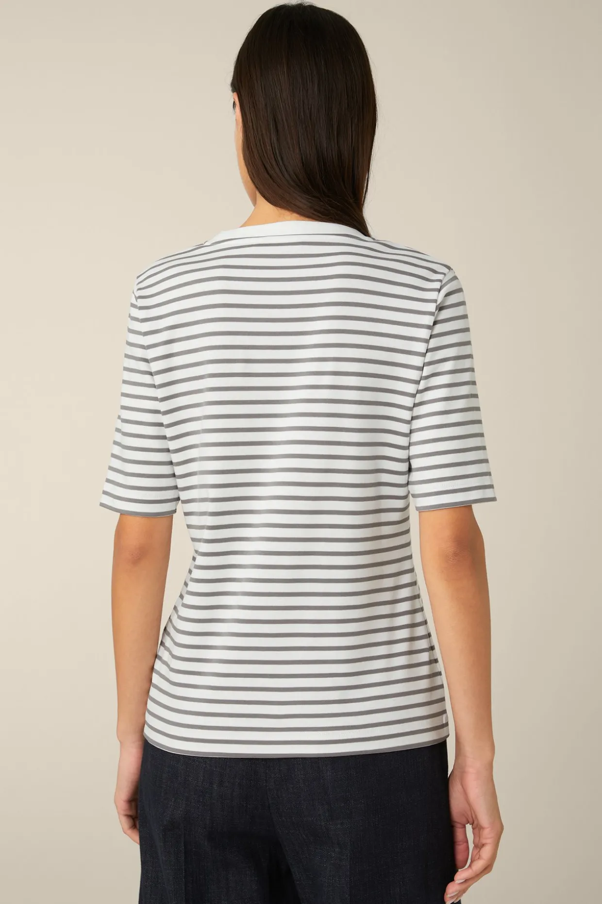 Baumwoll-Interlock-T-Shirt In