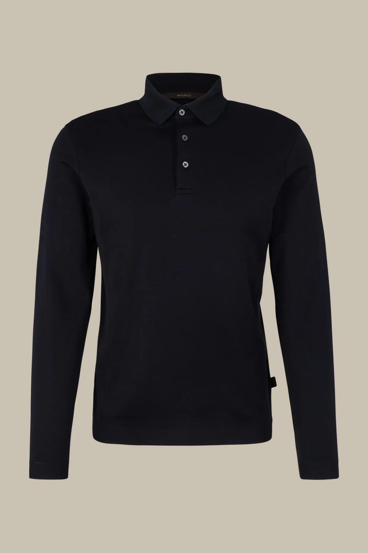 Baumwoll-Langarm-Poloshirt Frido In