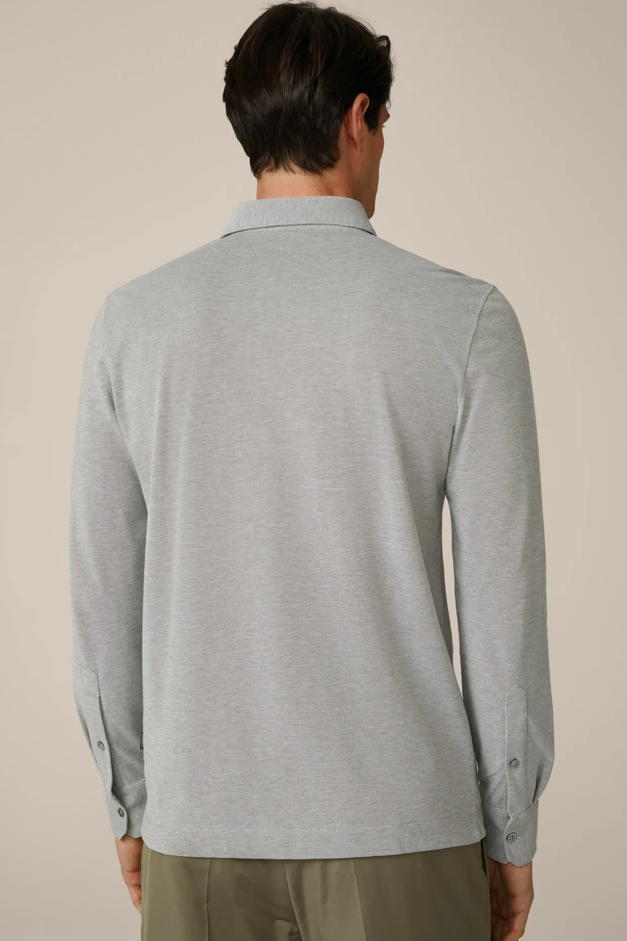 Baumwoll-Langarmshirt Patrizio In Meliert