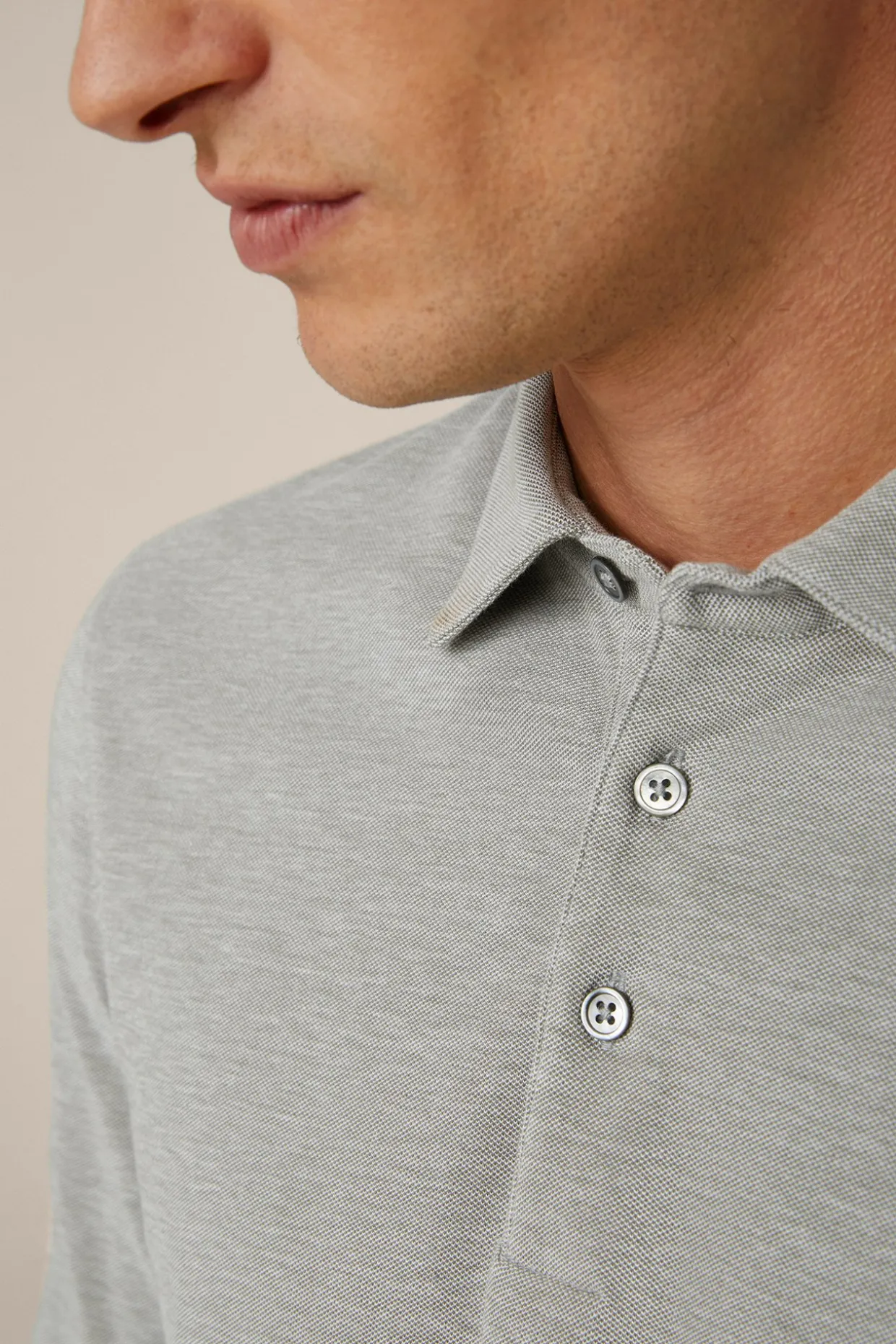 Baumwoll-Langarmshirt Patrizio In Meliert