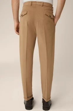 Baumwollmix-Hose Serpo In Camel-Braun