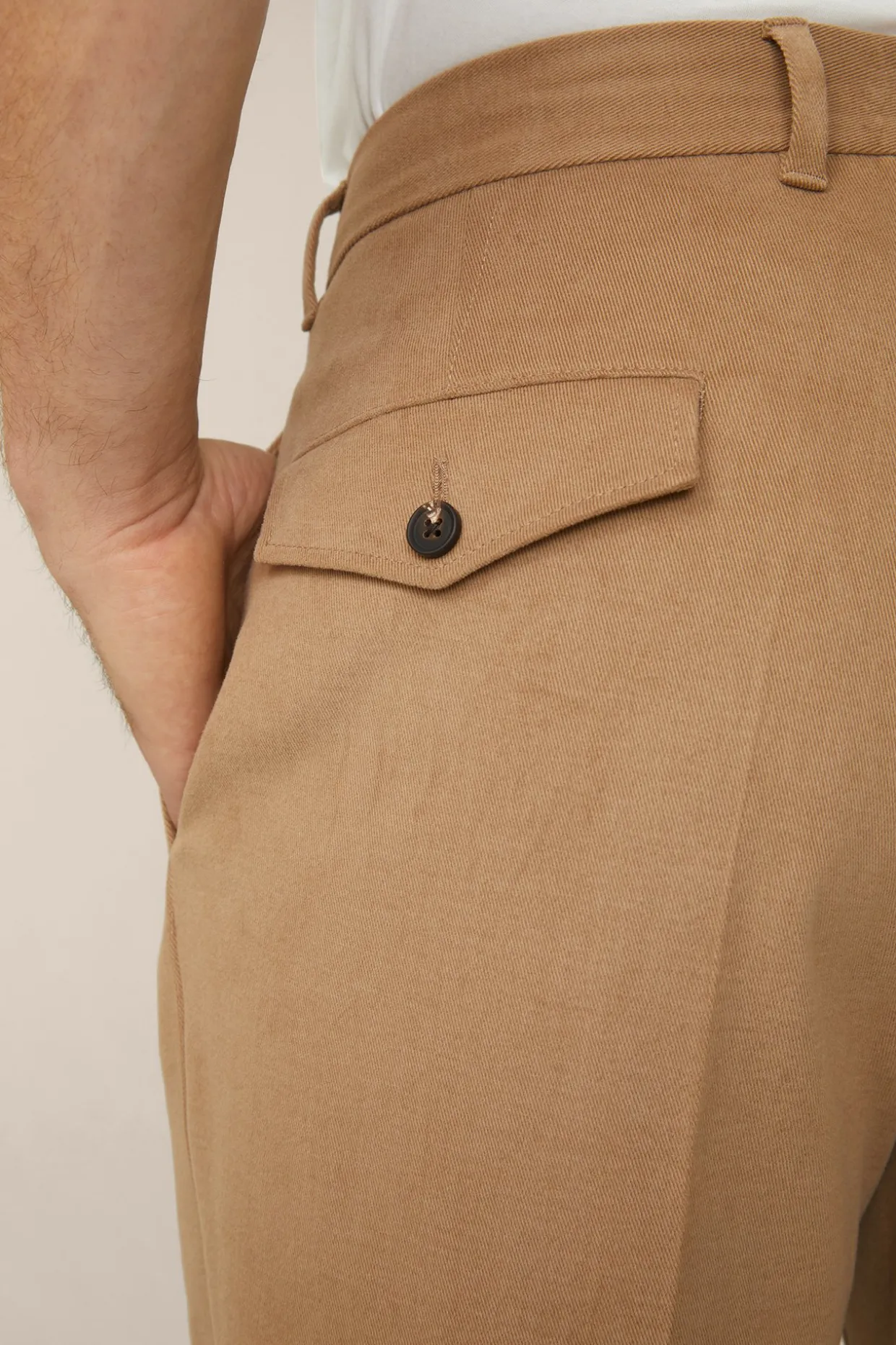 Baumwollmix-Hose Serpo In Camel-Braun