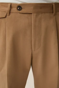 Baumwollmix-Hose Serpo In Camel-Braun