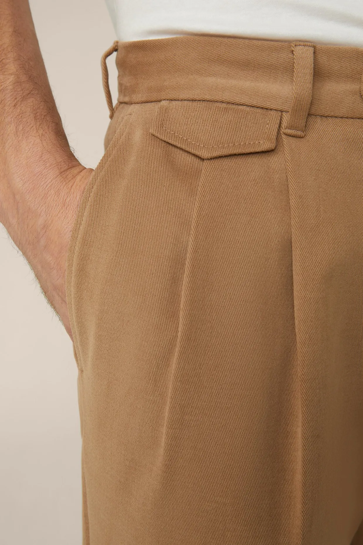 Baumwollmix-Hose Serpo In Camel-Braun