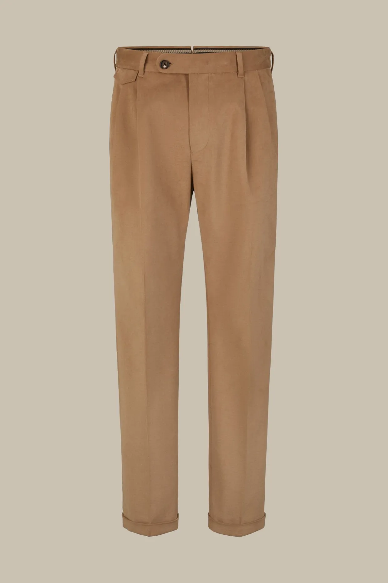 Baumwollmix-Hose Serpo In Camel-Braun