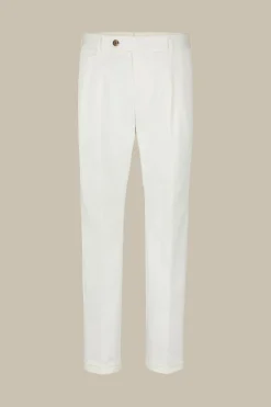 Baumwollmix-Hose Serpo Mit Bundfalte Und Umschlag In
