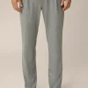 Cashmere-Baukasten-Hose Floro Mit Bundfalte In Grau Meliert