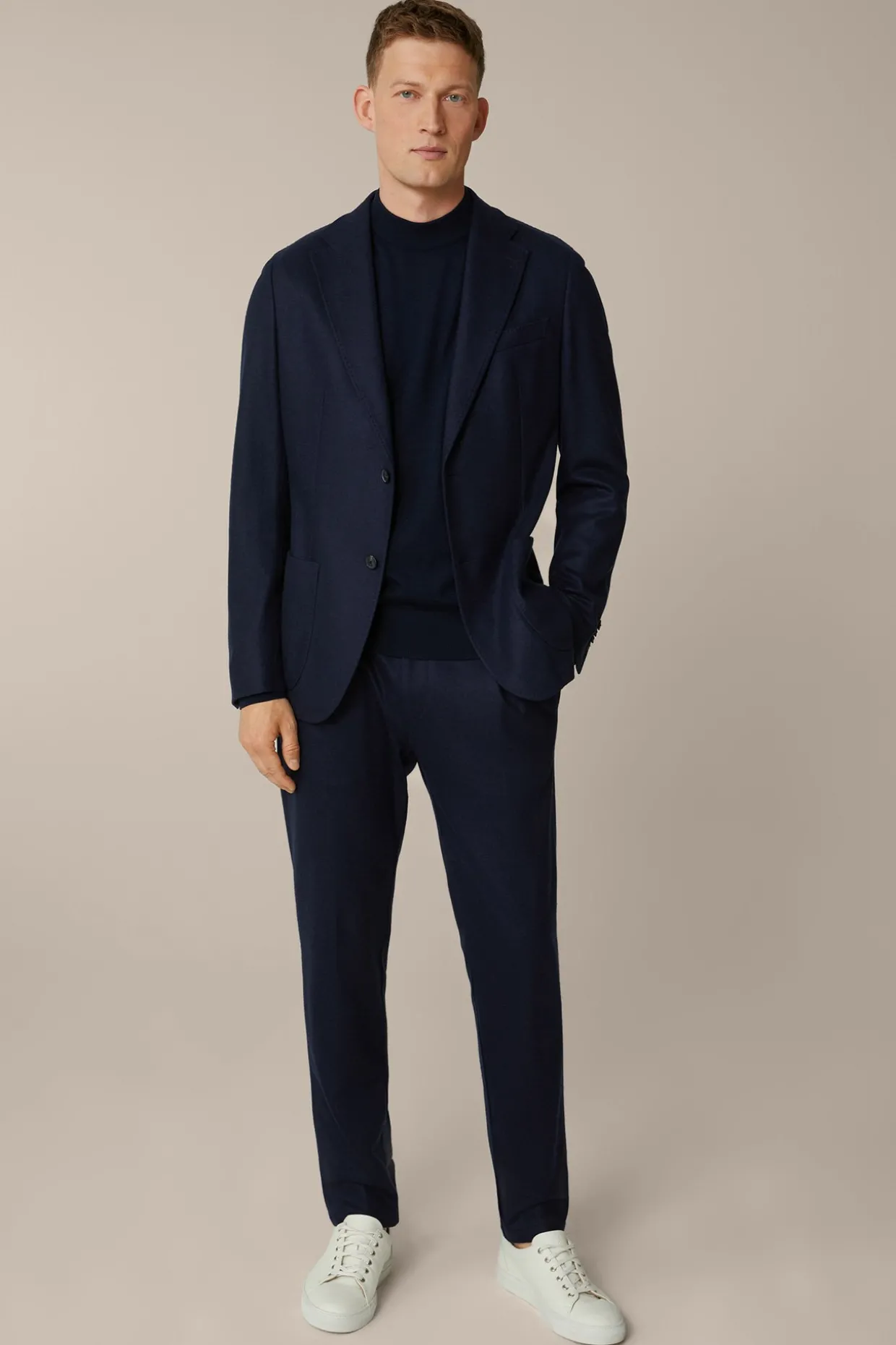 Cashmere-Baukasten-Hose Floro Mit Bundfalte In