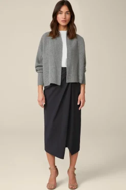Cashmere-Cardigan In Grau Melange