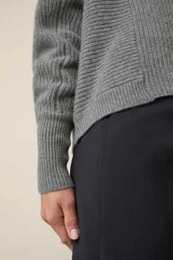 Cashmere-Cardigan In Grau Melange