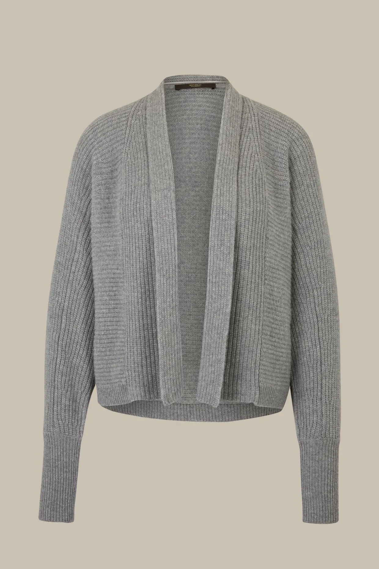 Cashmere-Cardigan In Grau Melange
