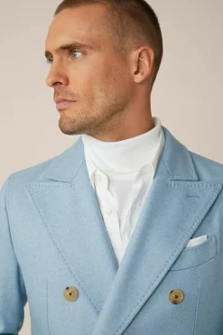 Cashmere-Doppelreiher-Mantel Cantro Mit Reverskragen In