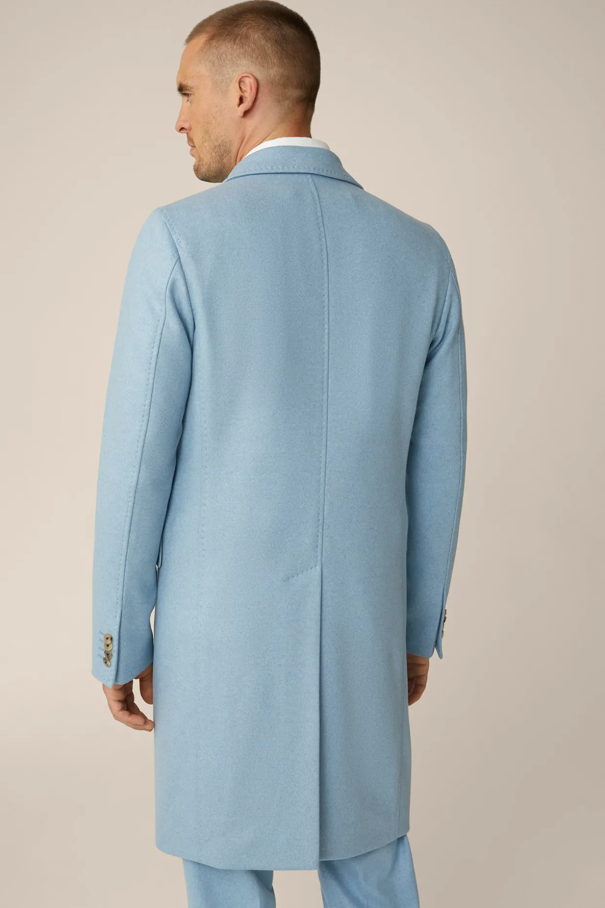 Cashmere-Doppelreiher-Mantel Cantro Mit Reverskragen In