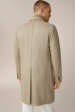 Cashmere-Doppelreiher-Mantel Cantro Mit Reverskragen In