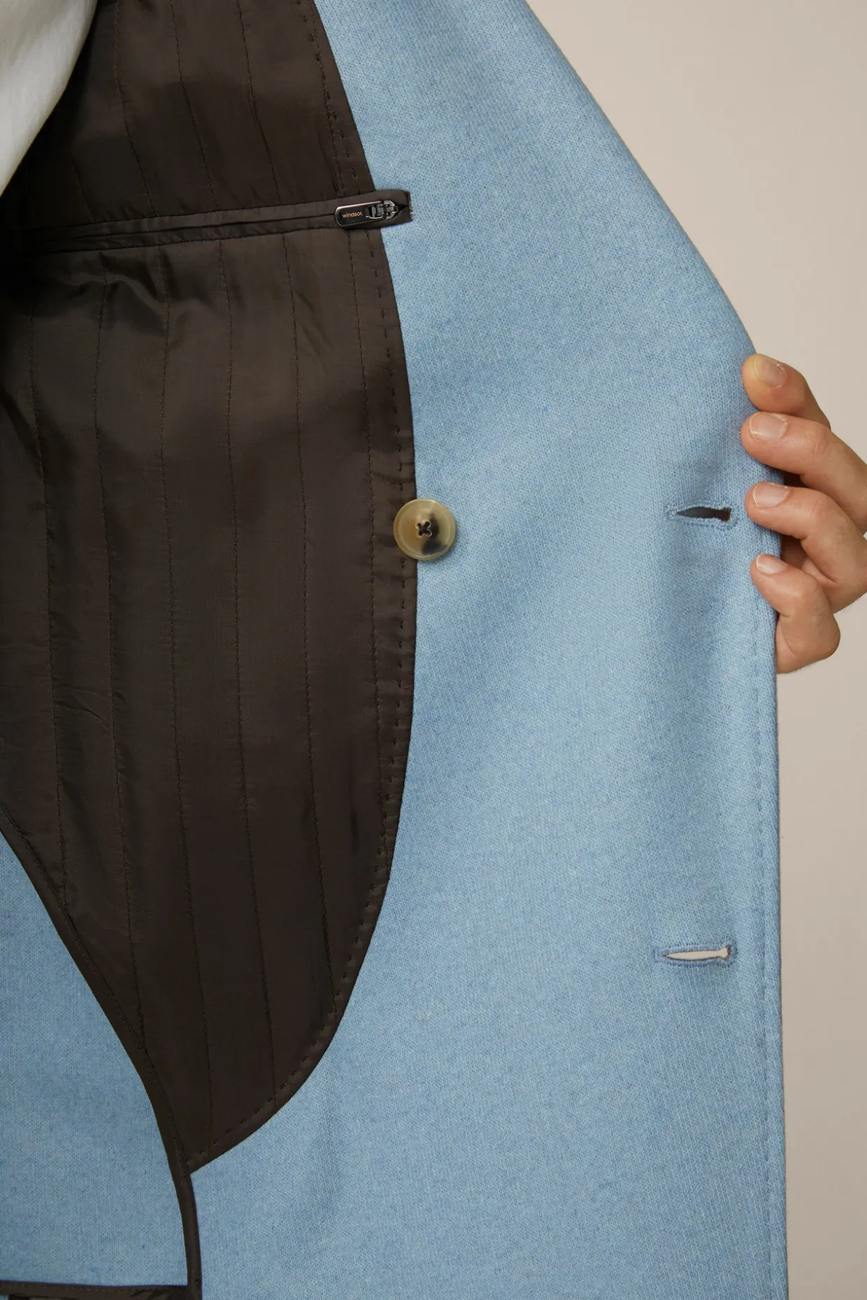Cashmere-Doppelreiher-Mantel Cantro Mit Reverskragen In
