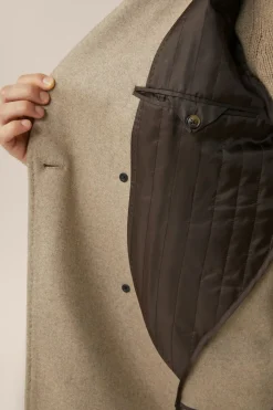Cashmere-Doppelreiher-Mantel Cantro Mit Reverskragen In