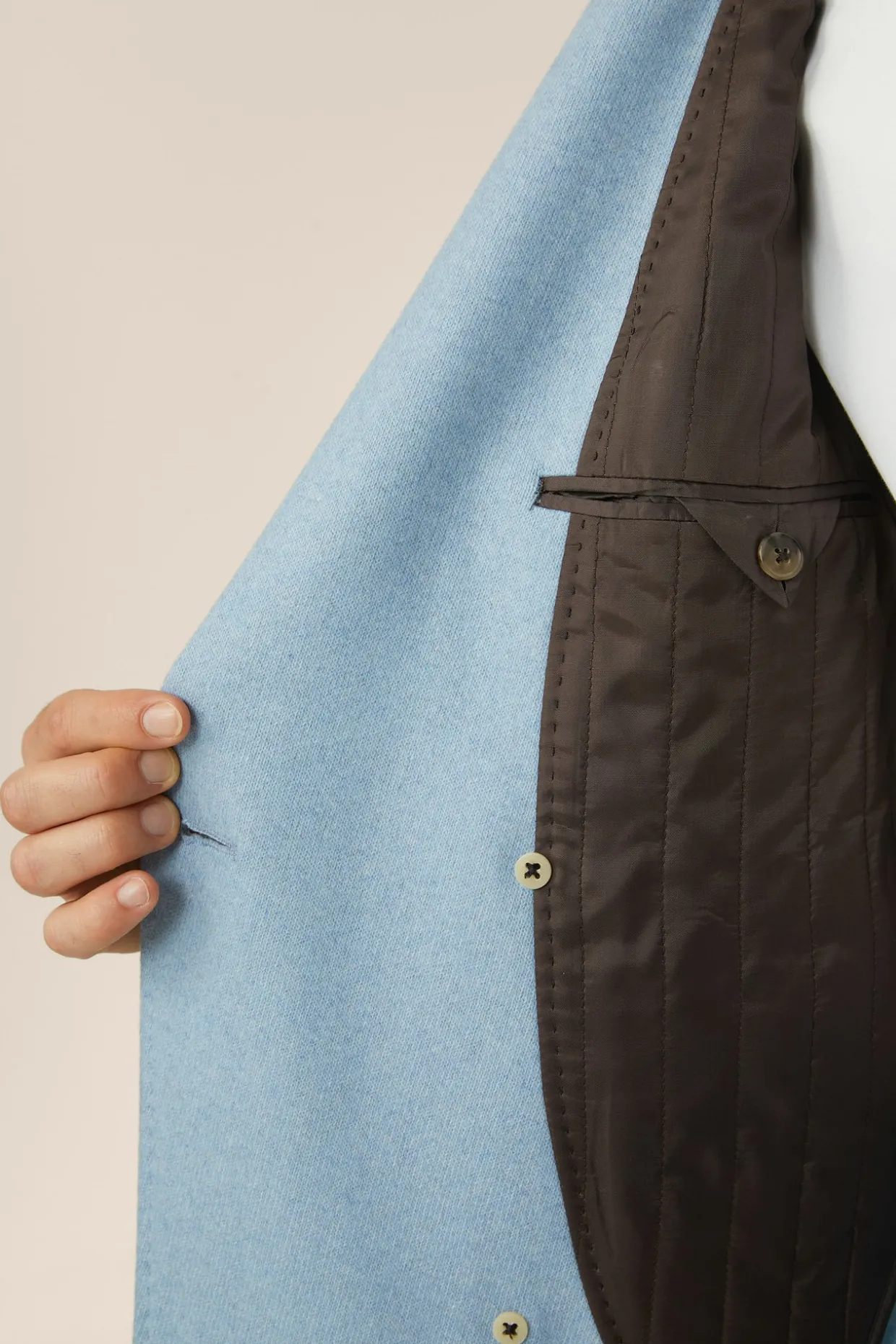 Cashmere-Doppelreiher-Mantel Cantro Mit Reverskragen In