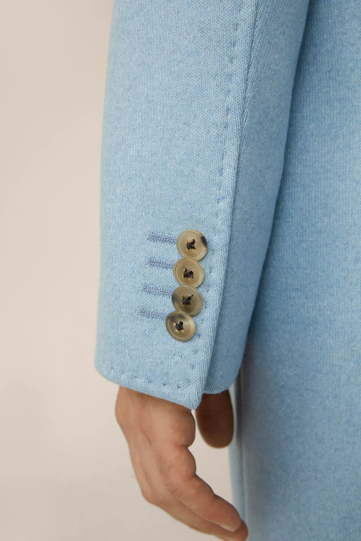 Cashmere-Doppelreiher-Mantel Cantro Mit Reverskragen In