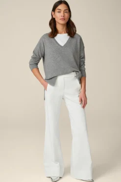 Cashmere-Pullover In Grau Melange