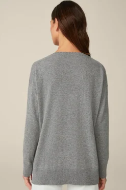 Cashmere-Pullover In Grau Melange