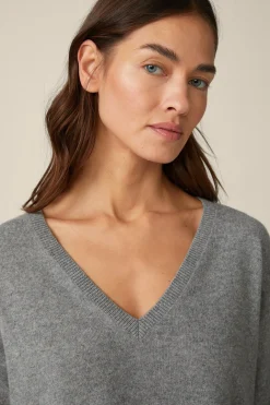 Cashmere-Pullover In Grau Melange