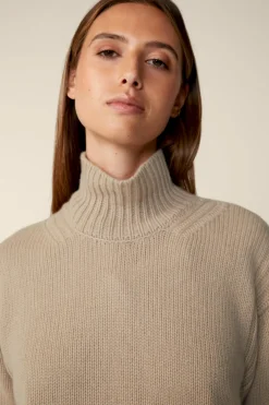 Cashmere-Rollkragen-Pullover In