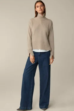 Cashmere-Rollkragen-Pullover In