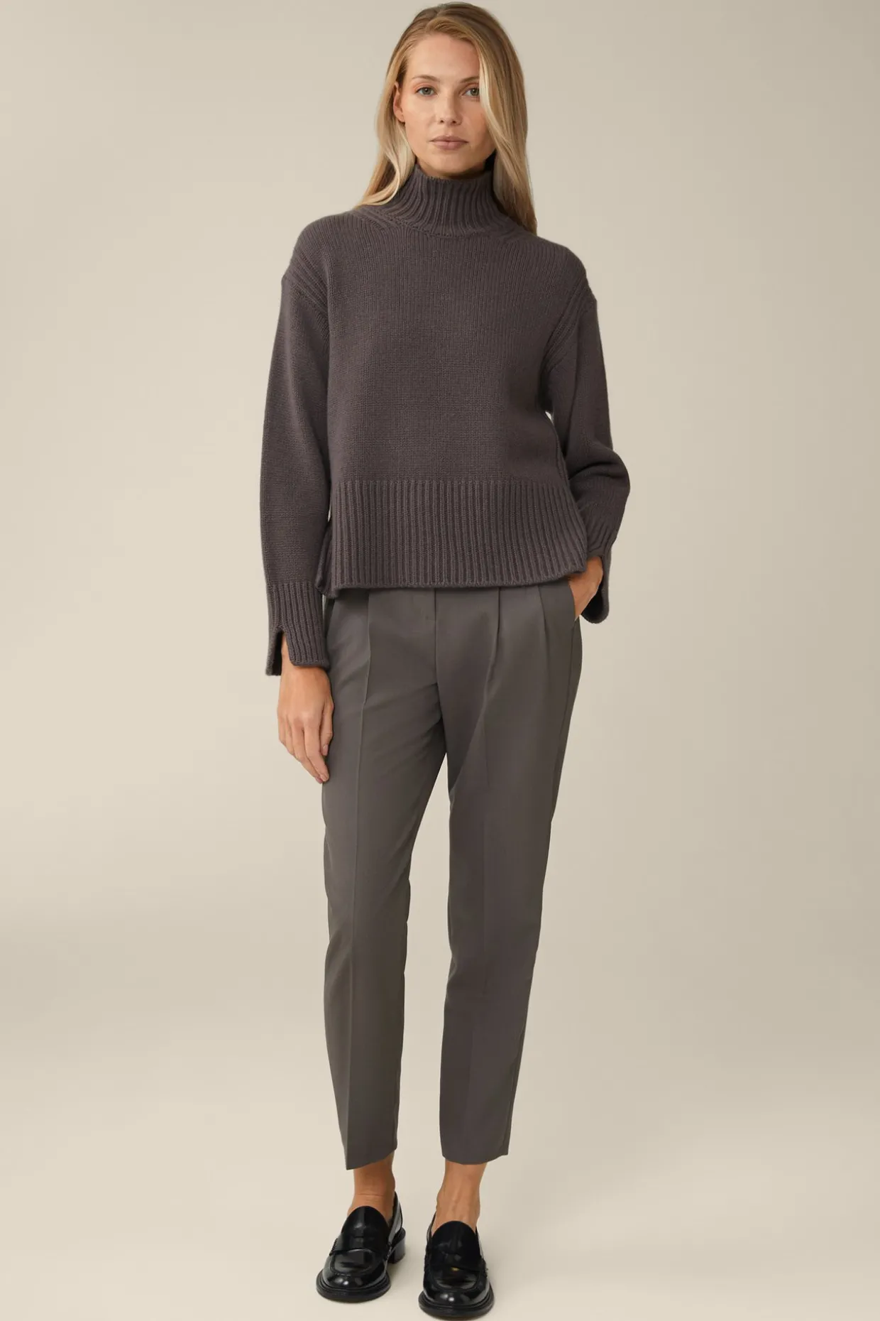 Cashmere-Rollkragen-Pullover In