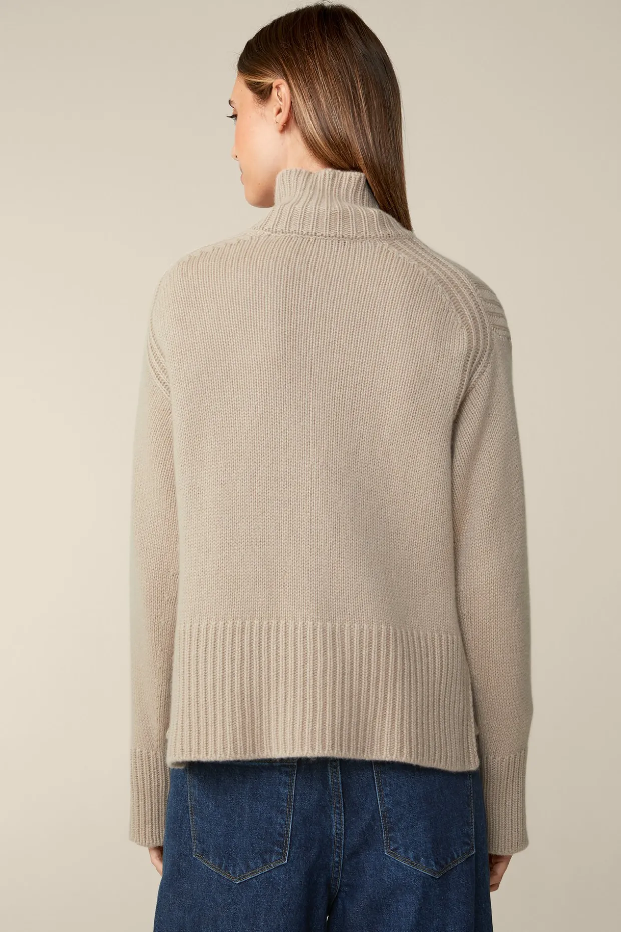 Cashmere-Rollkragen-Pullover In