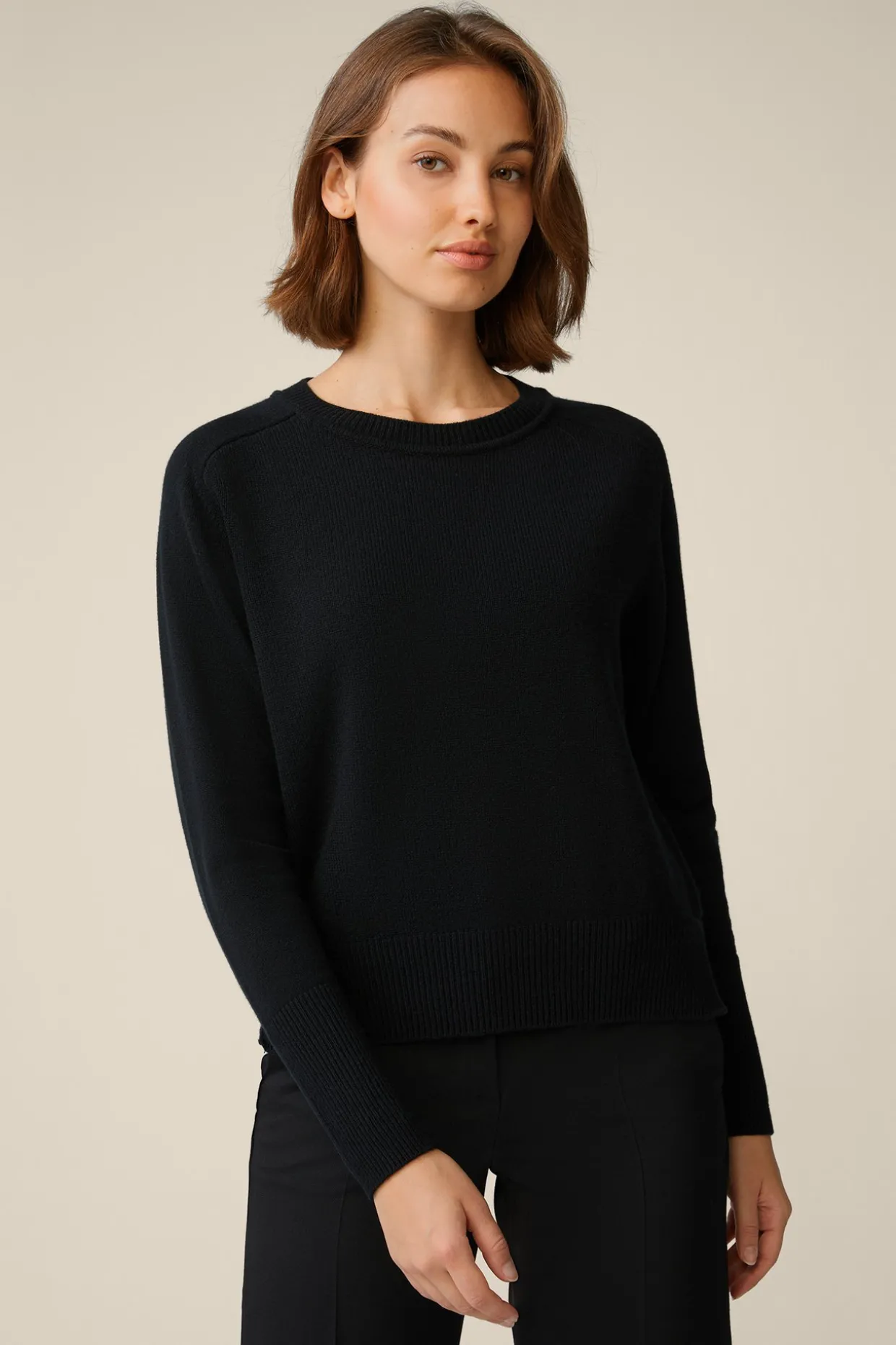 Cashmere-Rundhals-Pullover In