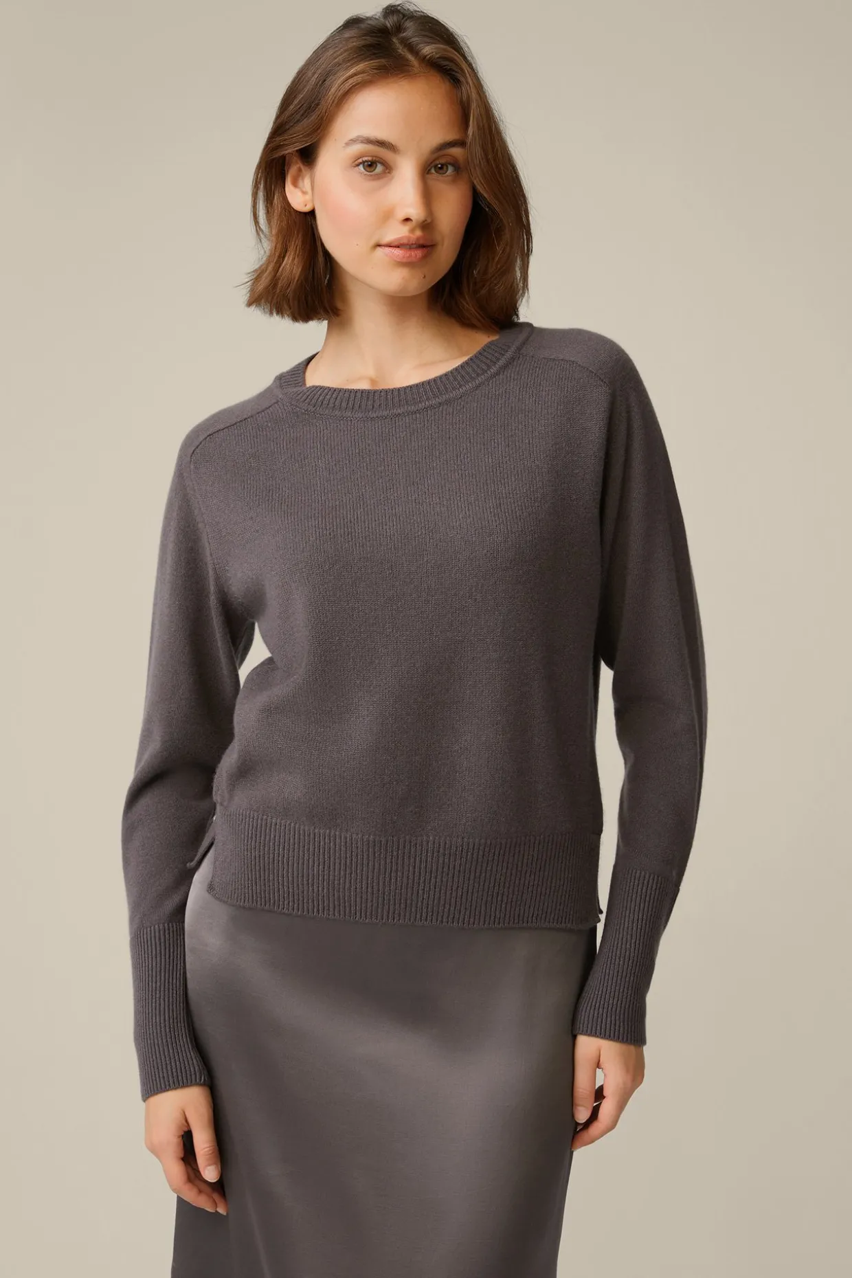 Cashmere-Rundhals-Pullover In