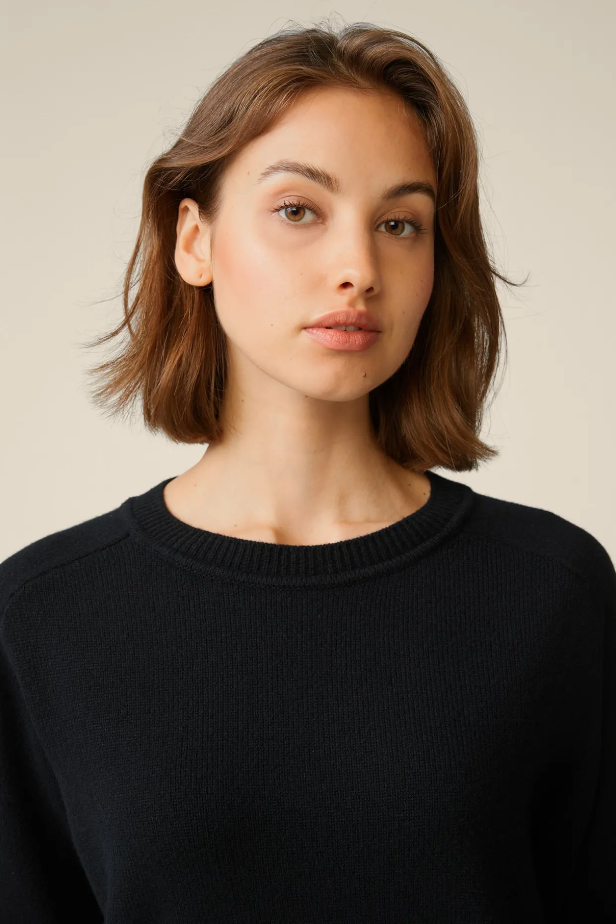 Cashmere-Rundhals-Pullover In
