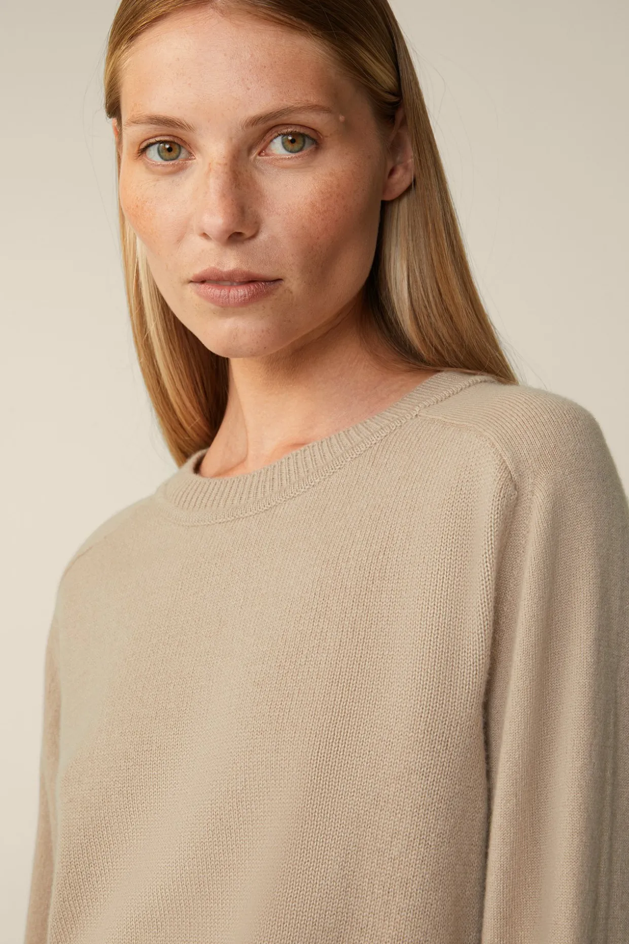 Cashmere-Rundhals-Pullover In