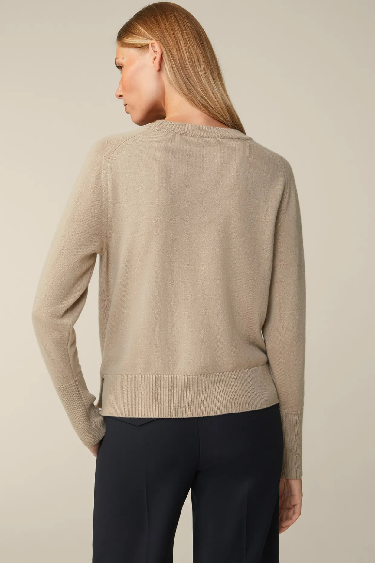 Cashmere-Rundhals-Pullover In