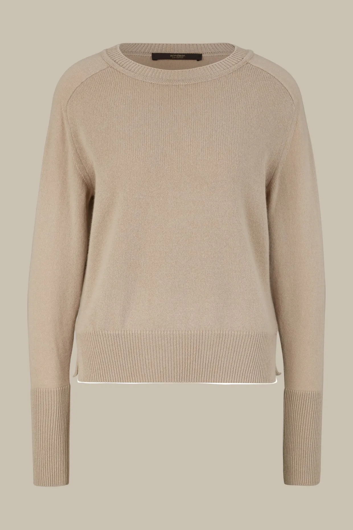 Cashmere-Rundhals-Pullover In