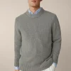 Cashmere-Strick-Rundhals-Pullover Ecosio In