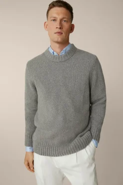 Cashmere-Strick-Rundhals-Pullover Ecosio In